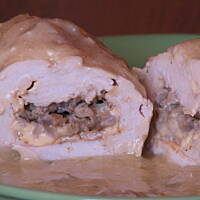 Drobiowe roladki z pieczarkami