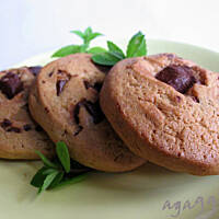 Ciasteczka miętowe z kawałkami czekolady