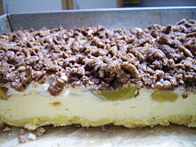 Fot. Korzonek_i_Szpicruta, Placek z serem i brzoskwiniami