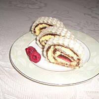 Rolada z wafla z galaretką