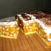 Szarlotka z brzoskwiniami zmiksowanymi