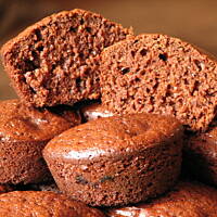 Muffinki czekoladowo - wiśniowe