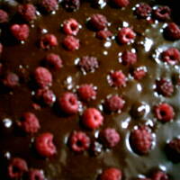 czekoladowe z malinami