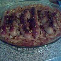 Biała kiełbasa z makaronem-zapiekanka Isi