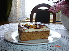 Fot. ksenusia, Ciasto gruszkowe z pysznym kremem i polewą