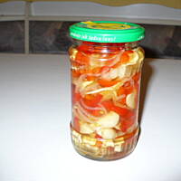 papryka z pieczarkami na zimę