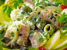 Fot. osulka, Sałatka zielono-różowa z krewetkami