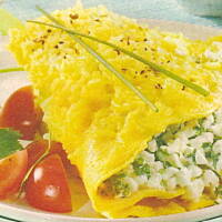 Omlet ryżowy z farszem twarożkowym MNIAM