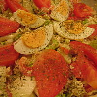 Sałatka z jajek i kapusty pekińskiej