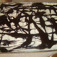 Ciasto tortowe czekoladowo cappucino i śmietaną