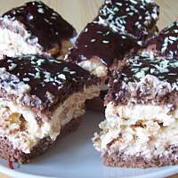 Ciasto imieninowe z kremem i kokosem