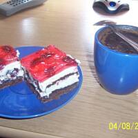 Ciasto z wiśniami i galaretką