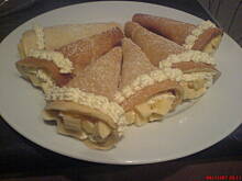 Fot. nutella, Rożki z bitą śmietaną i owocami