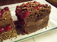 Fot. Malena, Ciasto kakaowo-migdalowe z kremem czekoladowym