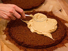 Fot. vena1980, Miodowo-cynamonowe ciasto z masą budyniową