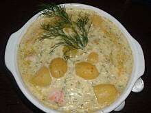 Fot. Malena, Losos zapiekany z ziemniakami w sosie koperkowym