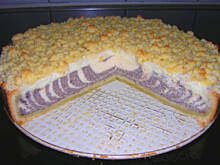 Fot. Malena, Zebra makowo-twarogowa z budyniem i kruszonka