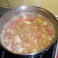 Dorsz w sosie  pieczarkowo-paprykowym  pycha