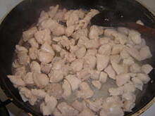 Fot. czekoladka145, Zapiekanka potrawka z piersi kurczaka i pieczarek