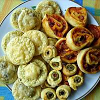 Przekąski z ciasta drożdżowego