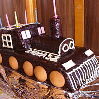 Ciuchcia-Tort czekoladowy z wkładką kokosową