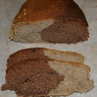 Chleb dwukolorowy bezdrożdżowy