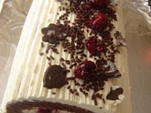 Fot. czekoladka145, Rolada czekoladowa szwarcwaldzka ze śmietaną