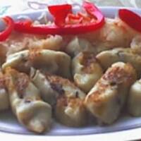 kluski parzone z grzybami