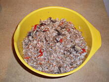 Fot. kastor, Ryżowa zapiekanka z mięsem mielonym i pieczarkami