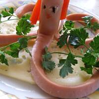 Ośmiorniczka -pomysł na parówkę