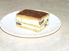 Fot. Karolcia172, Sernik gotowany z rodzynkami na cieście miodowym