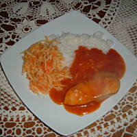 Filet z KURCZAKA z bazylią w sosie pomidorowym