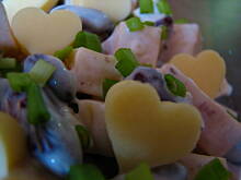 Fot. bunia, Sałatka z serem i czerwoną fasolą