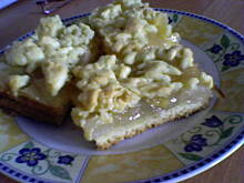 Fot. Ania z Zielonego Wzgórza, Ciasto gruszkowo-agrestowe z budyniem