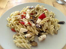 Fot. katex, Makaron z fetą i pieczarkami