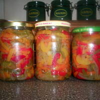 sałatka z papryki - kolorowa  na zimę