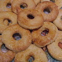 Ciastka koła z cukrem