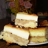 ciasto jabłkowo - budyniowe