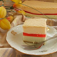 Ptasie mleczko zamknięte w waflu