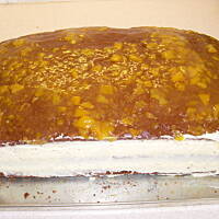 Ciasto z serem i brzoskwiniami