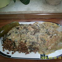 Szynka w sosie śmietanowo opieńkowym kasiuli