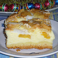 Sernik  z brzoskwiniami wg  Różyczki