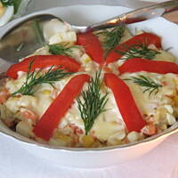 Sałatka  warzywna z kukurydzą- świąteczna