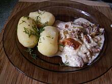 Fot. ośka, Pierś z kurczaka z grzybami - zapiekana