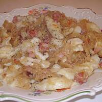 Kluski kładzione z kapustą