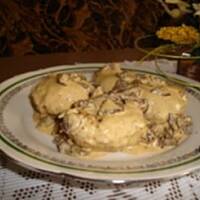 kotleciki z sarny w sosie śmietanowo-grzybowym