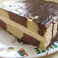 Szachownica z kremem budyniowym