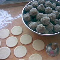 Pierogi z soczewicą i mięsem