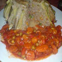 Kolorowa pieczen z mielonego