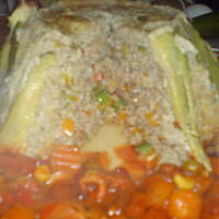 Kolorowa pieczen z mielonego